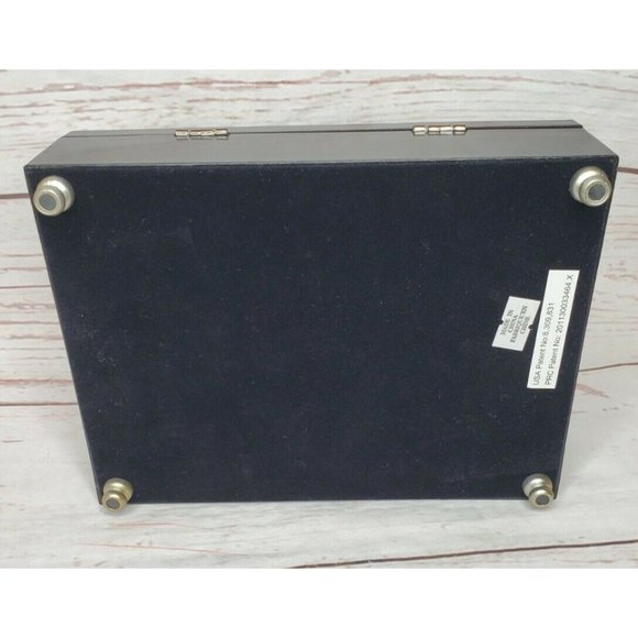 Elegant Expresso Brown Velvet Interior Picture Frame Sectional Jewelry Box - Picture 9 of 12